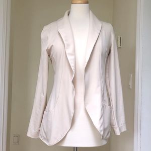 Beige Shawl Collar Blazer